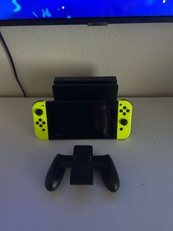 Nintendo Switch with Neon Yellow Joy-Cons and Dock