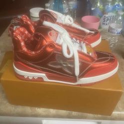 Louis Vuitton Sneakers Men Red