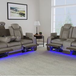 Lantana Power Reclining Sofa And Loveseat!
