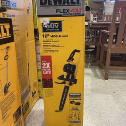 DEWALT 16 in. 60V MAX CORDLESS FLEXVOLT BRUSHLESS CHAINSAW KIT (BATTERY AND CHARGER INCLUDED) 