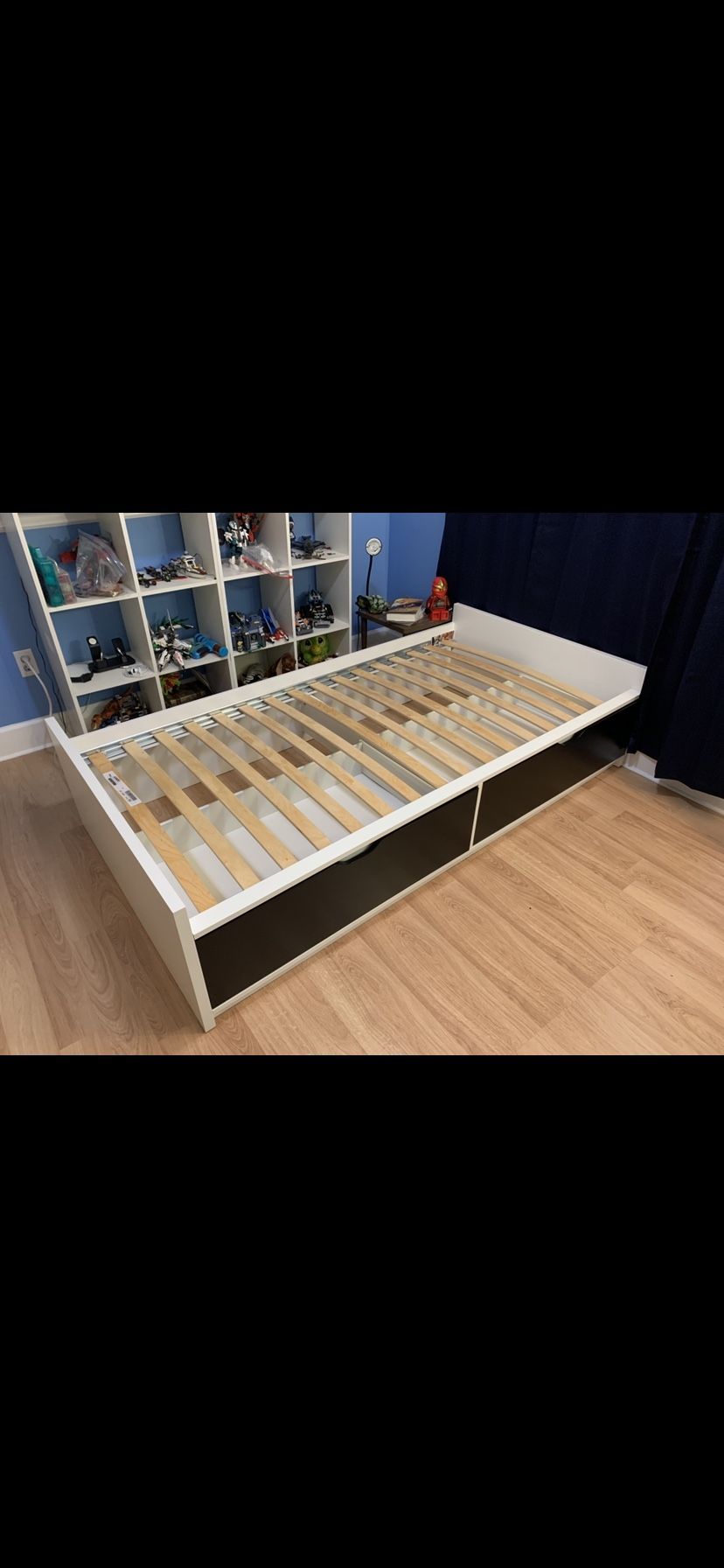 IKEA flaxa kids twin bed. Includes Serta mattress for Sale in Miami, FL