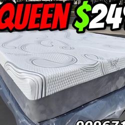 Queen Organic Hybrid Cool Gel Memory Foamm Pillow Top 24inch Matres!!