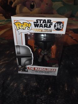 Funko Pop Star Wars The Mandalorian #345 FULL CHROME Error Special Edition Rare