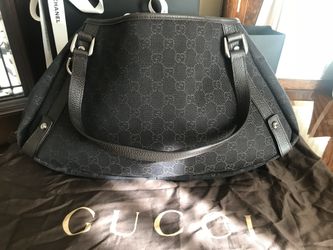 Authentic Gucci abbey tote monogram gg black