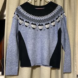 Tommy Fair isle Hearts Sweater Size S