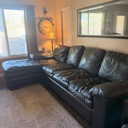 Black leather Couch