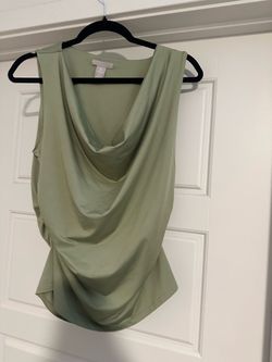 H&M green top size L