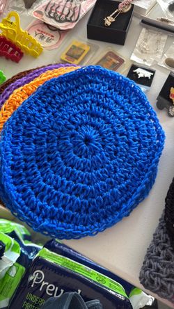 Handmade Crochet Round Coasters Set