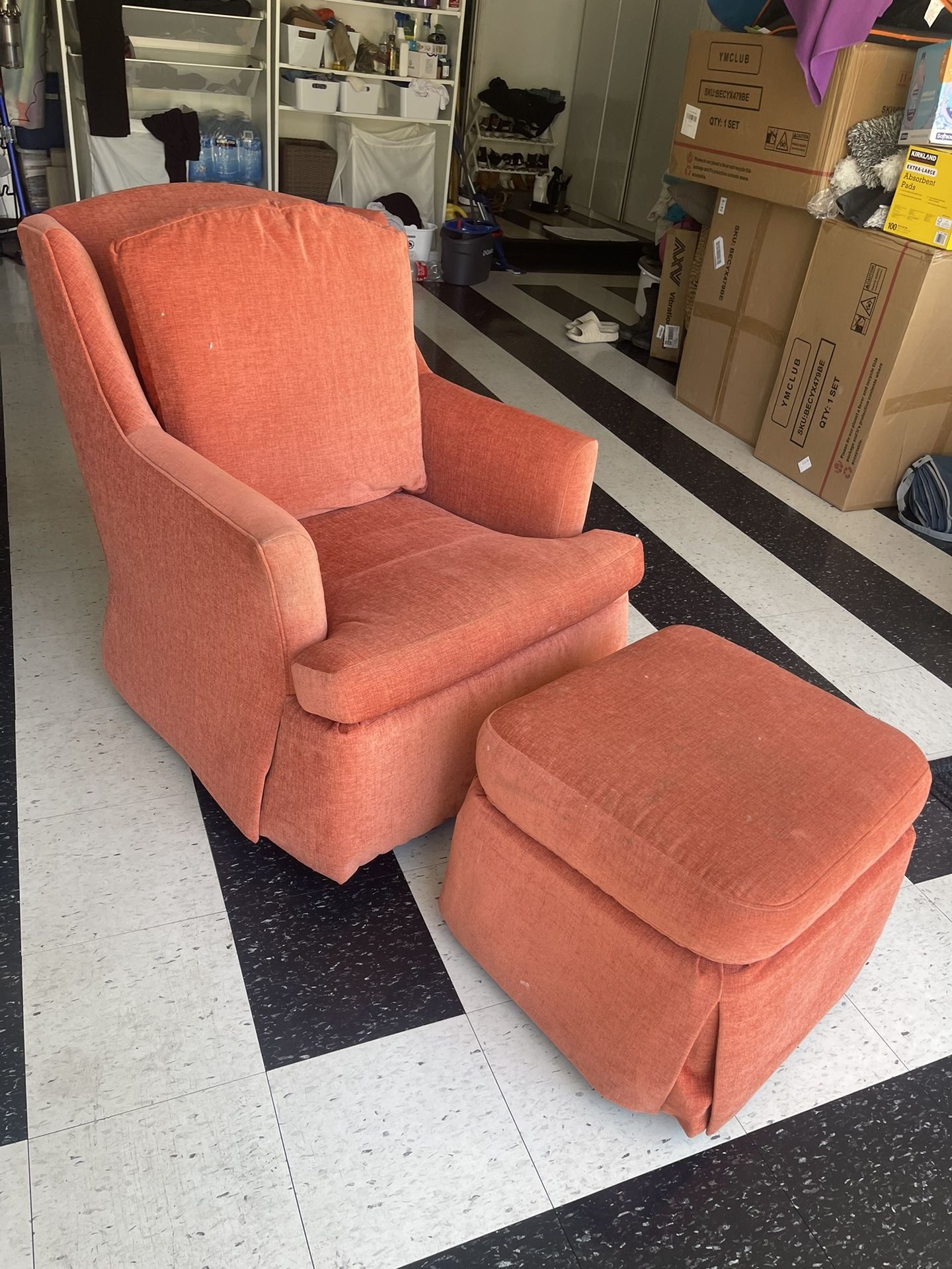 2 Sofa Chairs Swivel And turns Around