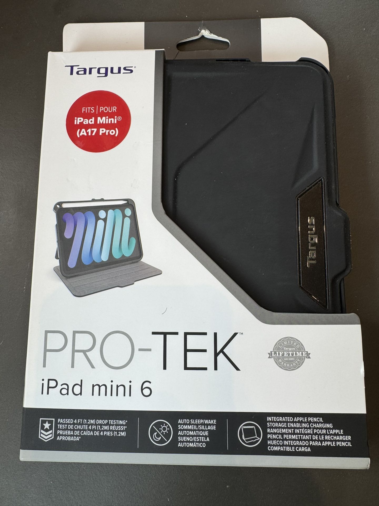 Pro-Tek Rugged Case for iPad Mini 6 / A17 Pro – Stand, Pencil Holder, Auto Wake