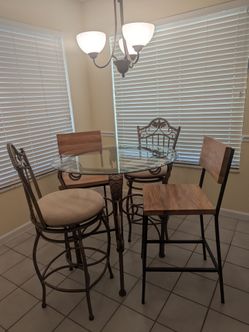Gold metal glass top table