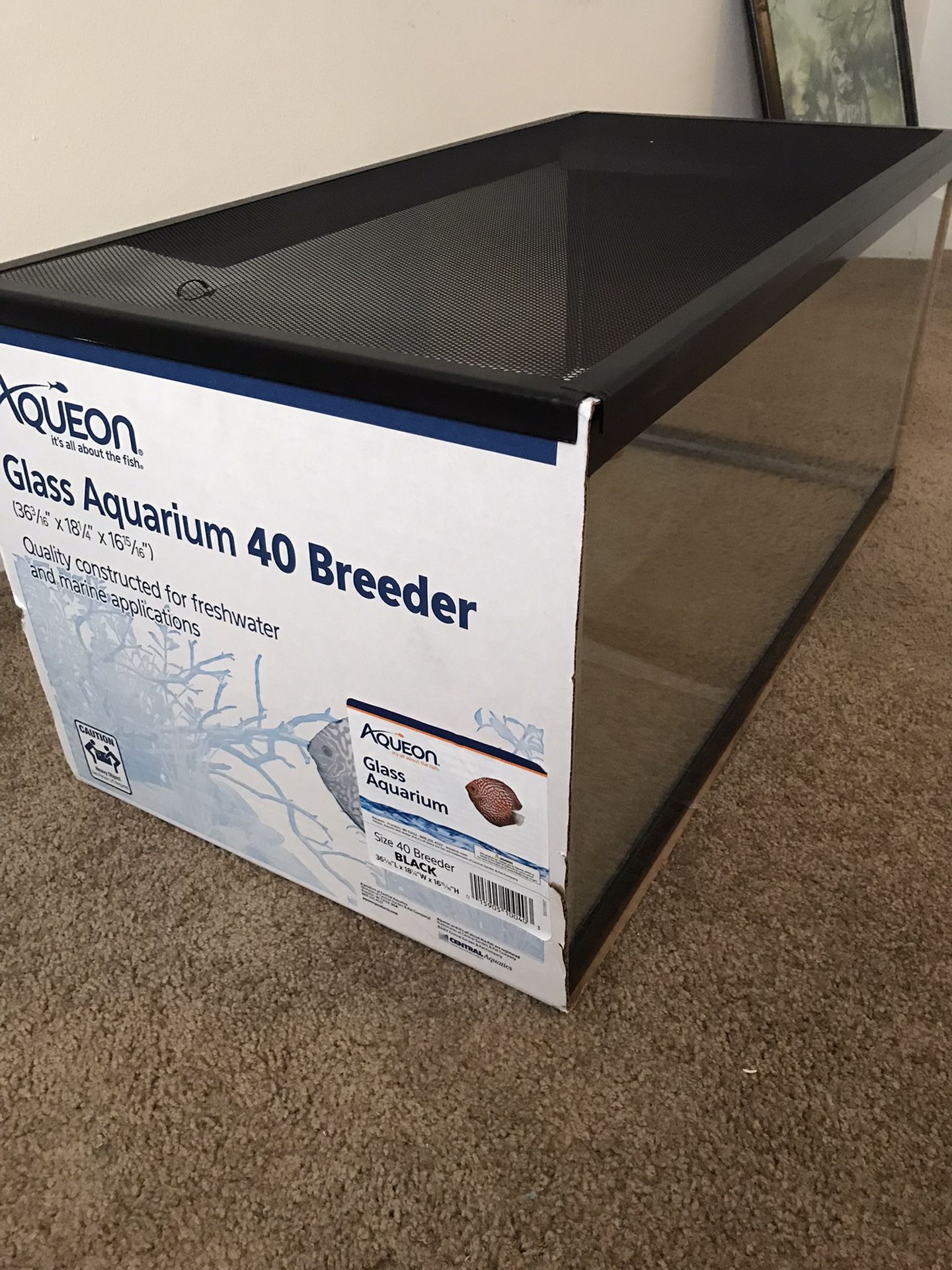 Aquarium with screen lid