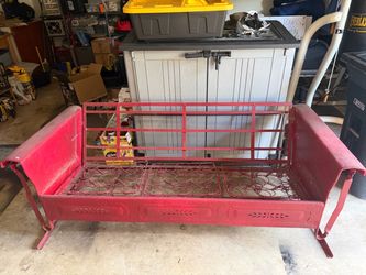 Vintage Red Metal Porch Glider Frame