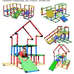 Funphix Deluxe Life-Size Construction Set – Buildable Indoor/Outdoor Play Structures for Kids