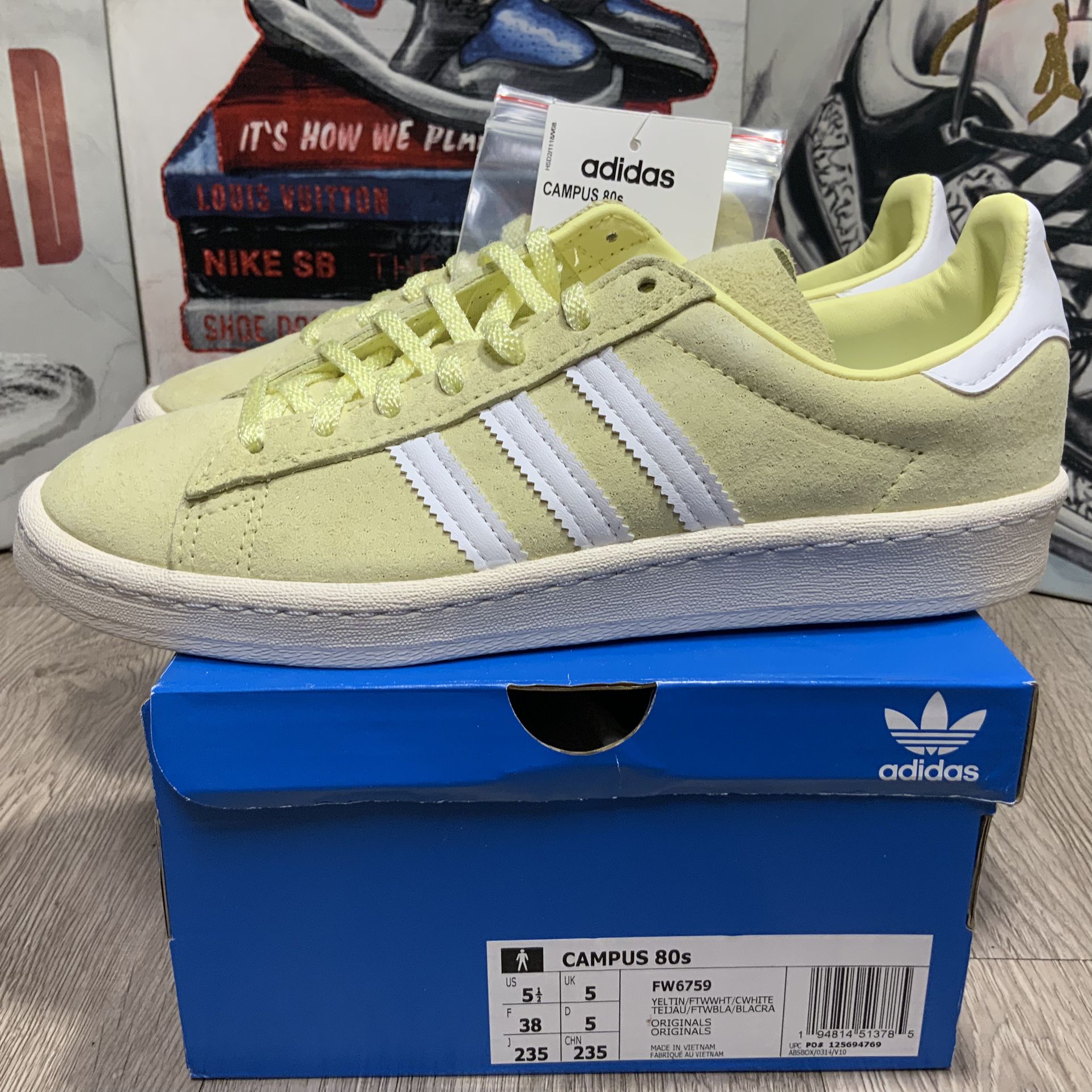 New Mens adidas Originals Campus 80s Homemade Pack Lemonade Shoes 5.5M/7Women- 6M/7.5 Women US. for Sale in San CA - OfferUp