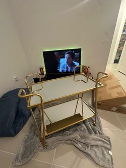 Gold Bar Cart/Coffee Cart