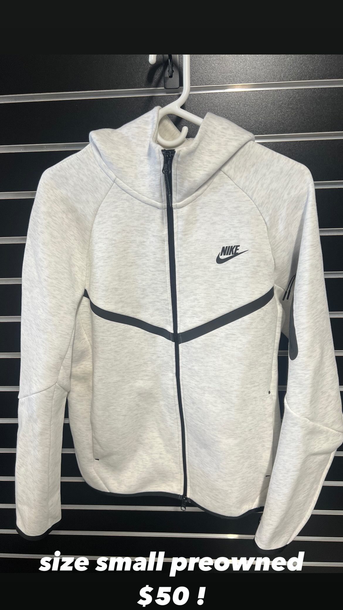 light grey nike tech hoodie