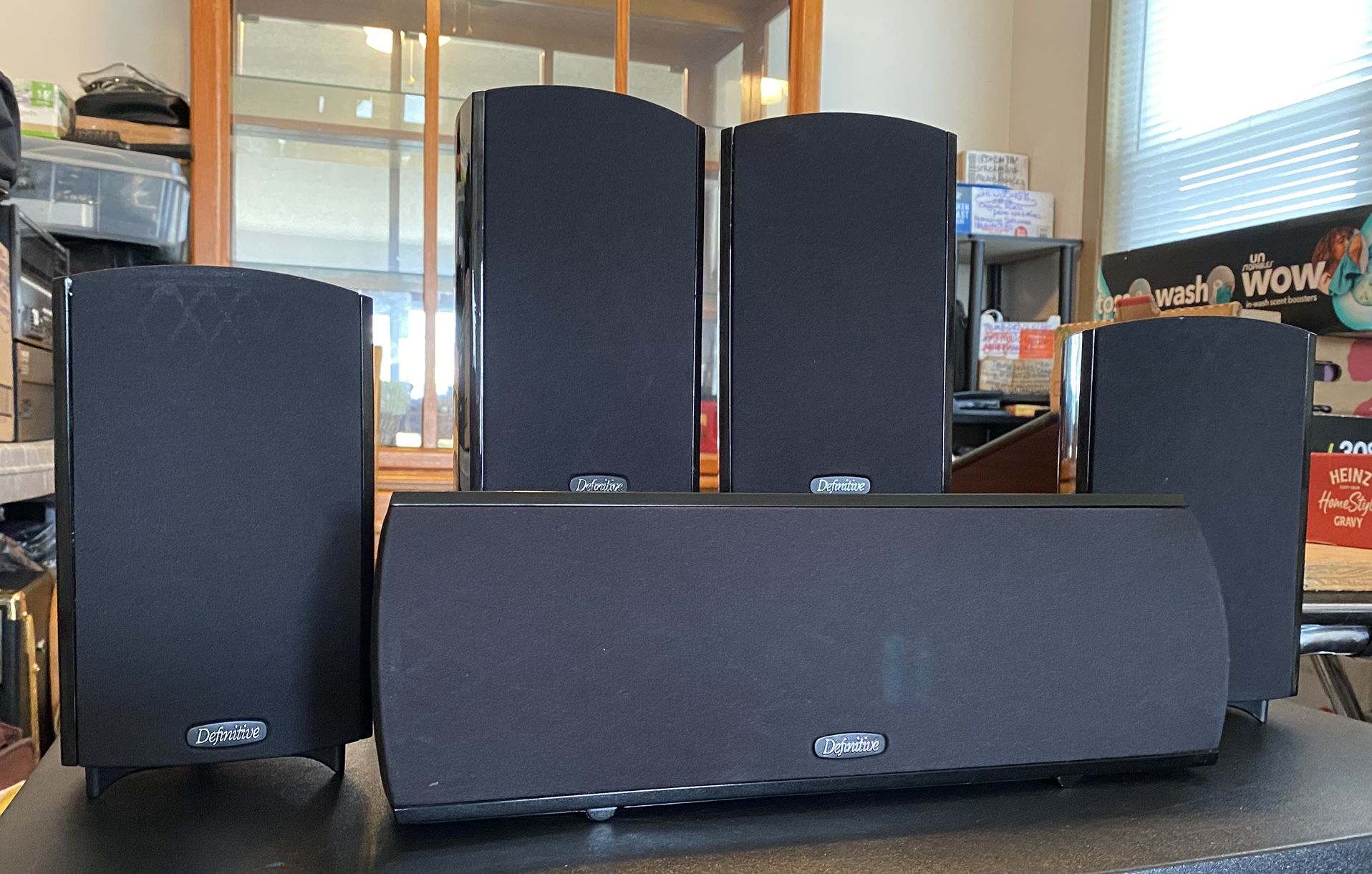 DEFINITIVE TECHNOLOGY PRO-MONITOR~800 5.1 SPEAKER+POWERED SUB ~ MUSIC & HOME THEATRE SYSTEM