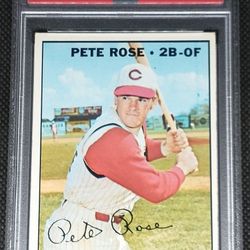 Pete Rose Vintage Baseball Cards 1966 Graded BVG 4, 1967 PSA 4