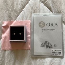 Moissanite Earrings 0.5 ct