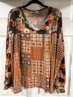 #99 Haptics long sleeved boho blouse top