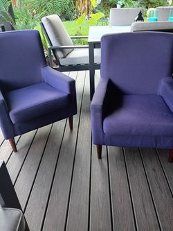 Two chairs $100 purple