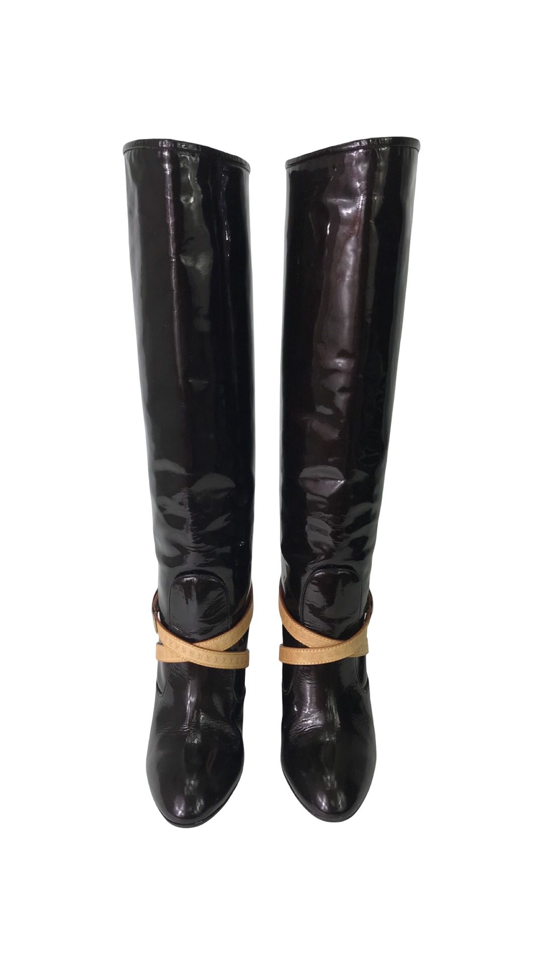 Louis Vuitton Vernis Leather Knee Boots