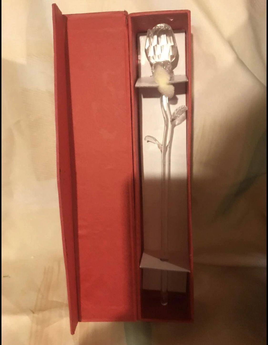 12” Clear Glass Rose Valentine