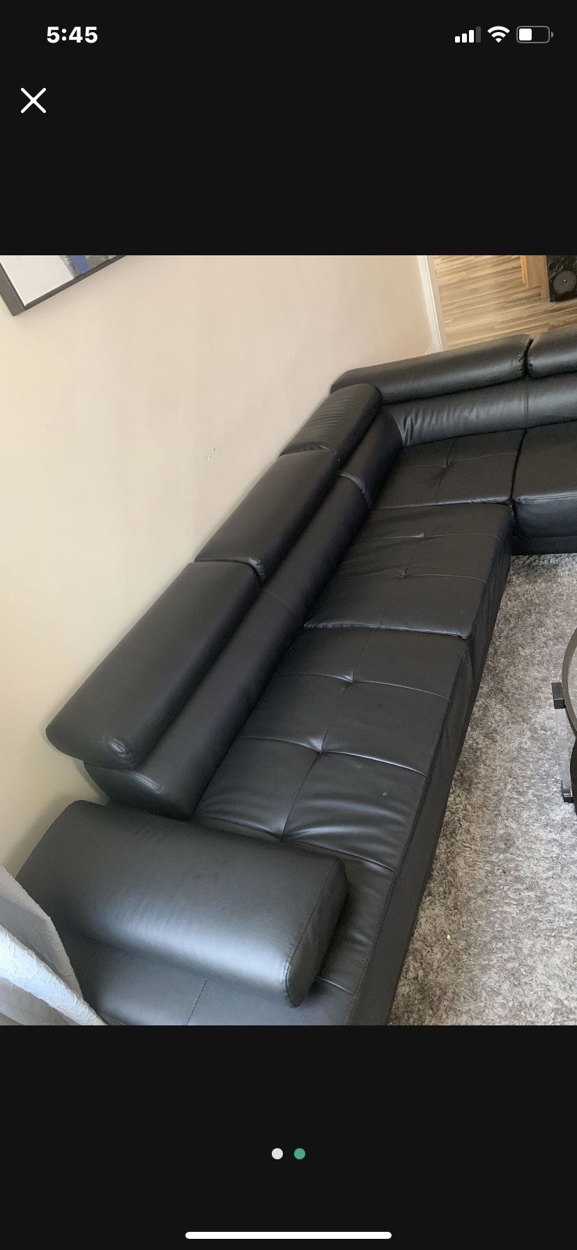 Black Leather Couch