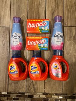 Detergent Tide Downy and dryer sheets All For $25
