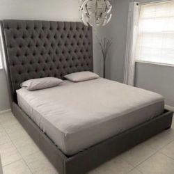 Brand New Fabric Tufted Bed Frame : Queen / Eastern King / California King