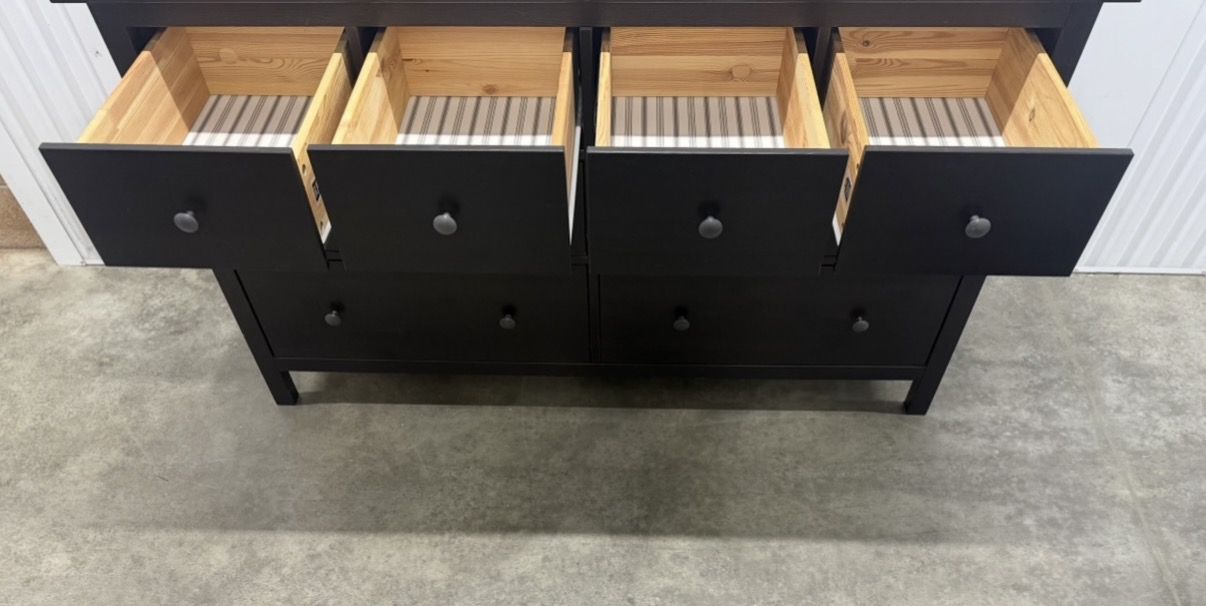 black hemnes dresser DIY UPCYCLED DRESER // Ikea & Night Stand HACK Bring home this collection of farmhouse Hemnes Six-Drawer Chest