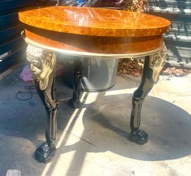 Vintage Two Round Wood Center Tables