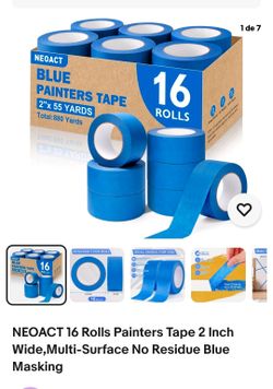 Tape azul para pintores o construccion