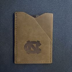 Brown North Carolina Tar Heels Personalized Front Pocket Wallet