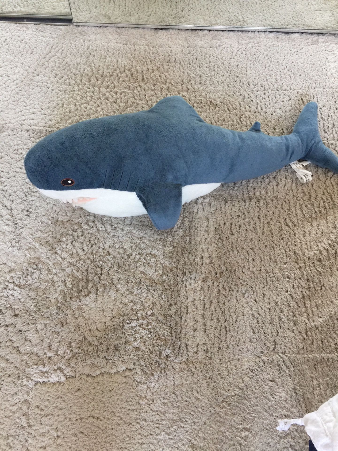 Ikea Blue/White Blahaj soft shark toy-100% Polyester- Machine wash