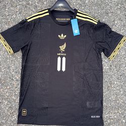 Mexico Black Gold Jersey New Size L XL