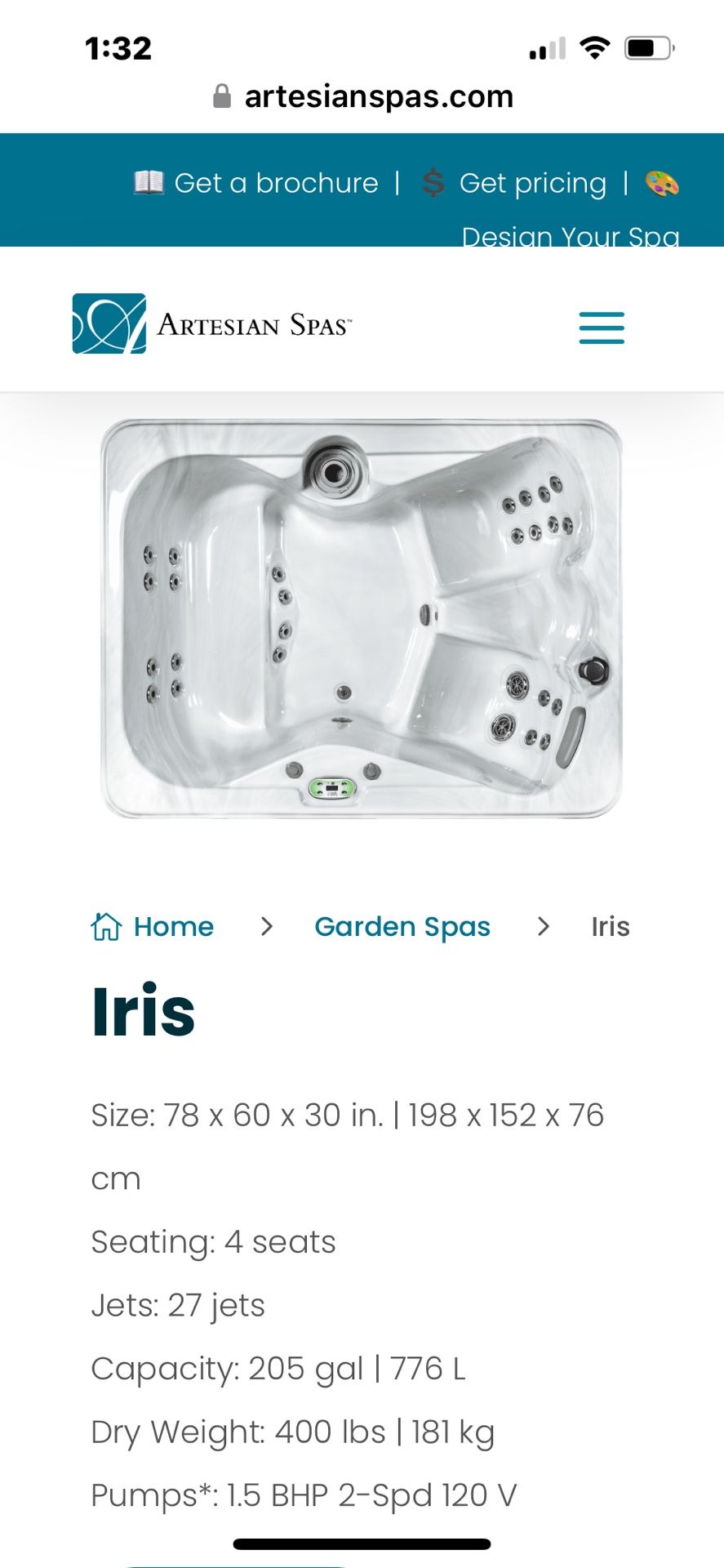IRIS HOT TUB EXCELLENT CONDITION