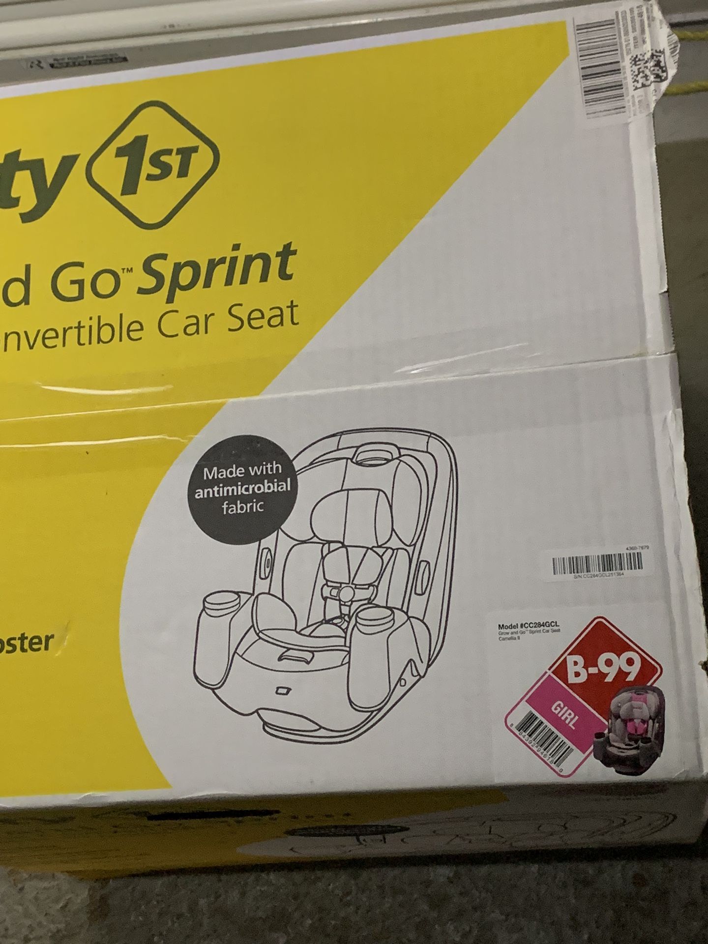 New - Safety 1ˢᵗ Grow & Go Sprint All-in-One Convertible Car Seat - Camellia II - CC284GCL - B-99