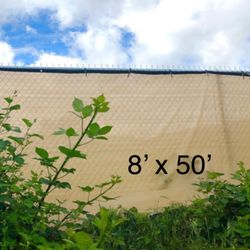 8x50 Privacy Fence Screen - BEIGE