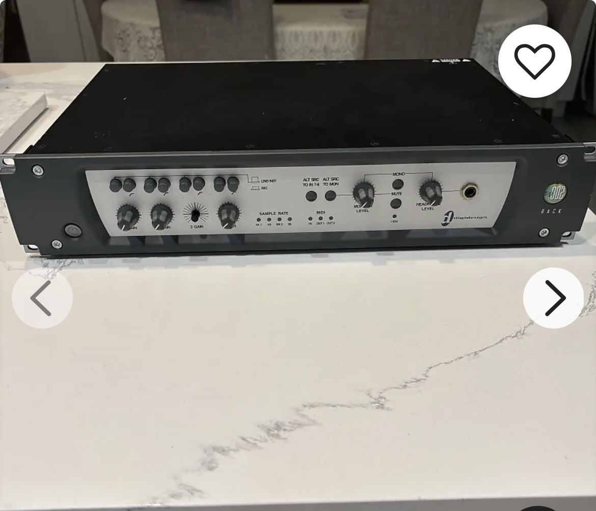 Digidesign Digi 002 Rack Firewire Audio Midi Digital Recording Interface MX002RK