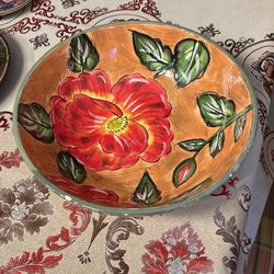 Large Hand Painted Bowl