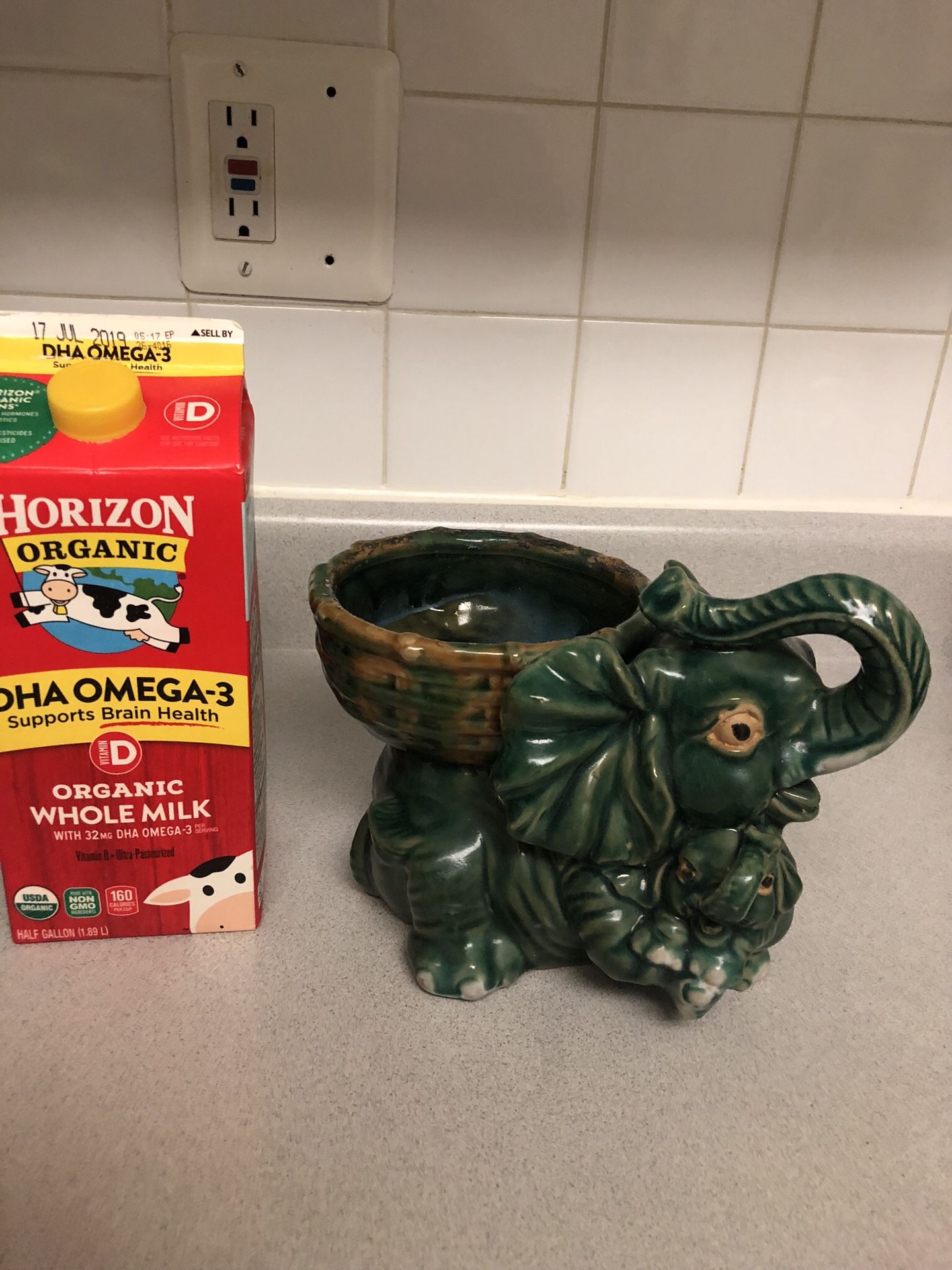 Elephant ceramic perfect for small bamboo plants