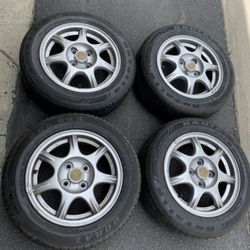 4 — 185/60r14 4x100 4x3.94 Stock Mazda Miata NA NB Scion Xa Xb Corolla Wheels Rims Tires!
