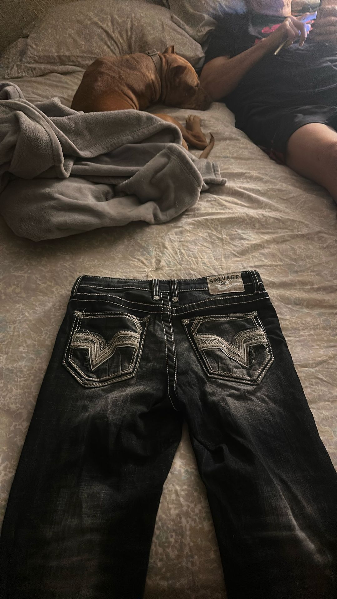salvage buckles jeans