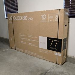 77 Inch OLED LG Z3 8K Smart TV with 120 Hz refresh rate. New In The Box 