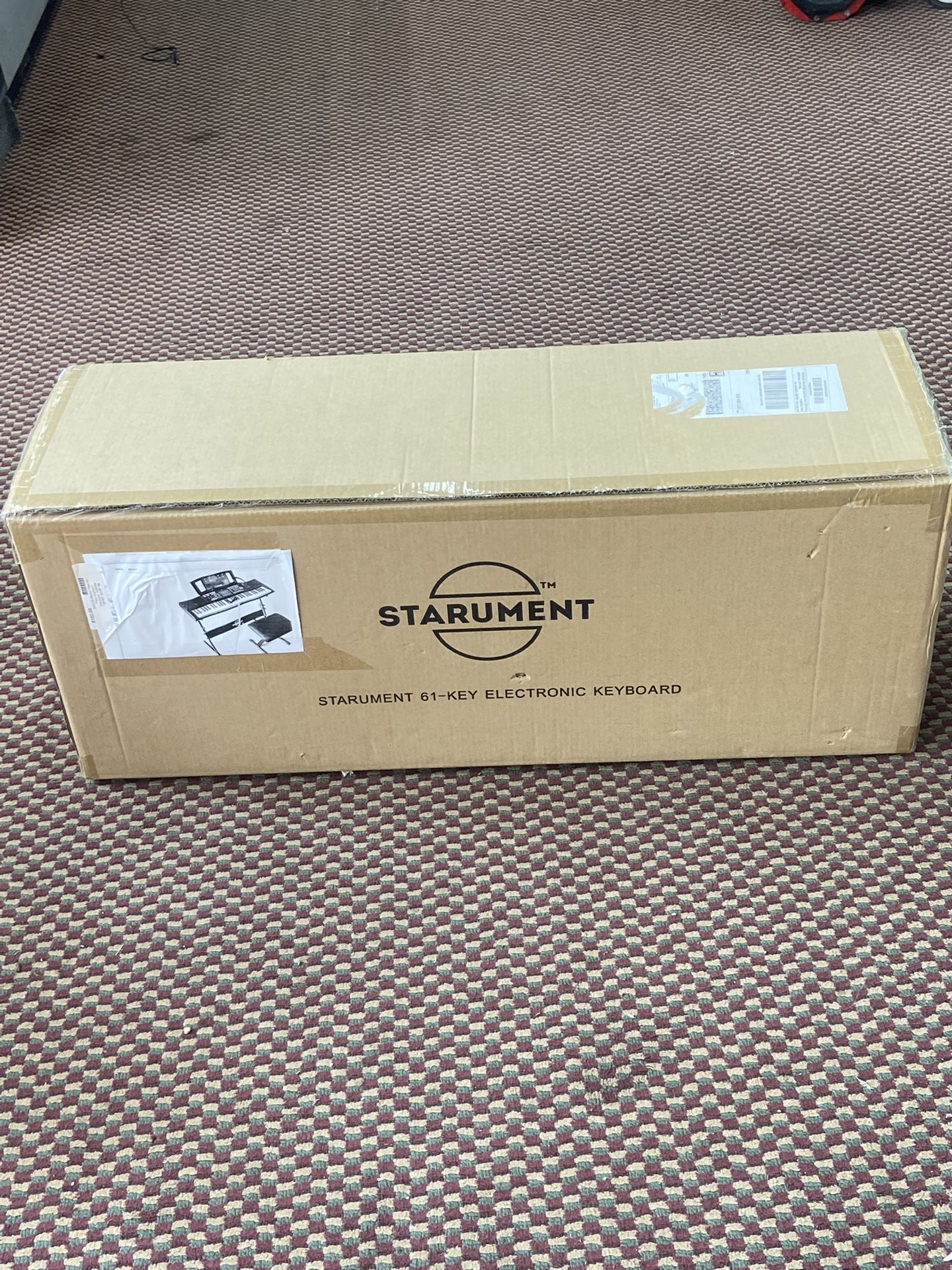 Starument 61 Key Premium Electric Keyboard Piano for Beginners with Stand, Built-in Dual Speakers, Microphone, Headphone, Bench & Display Panel