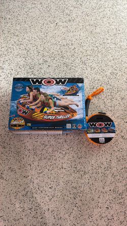 WOW Super Thriller Towable Deck tube With Rope All New