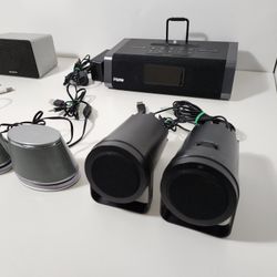 iHome iPhone Dual Charging Stereo FM Alarm & Computer Speakers Lot
