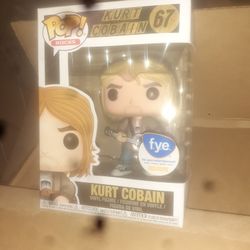 Funko Pop Pop! Vinyl Figure Rocks KURT COBAIN FYE EXCLUSIVE  #67 MTV UNPLUGGED TOY COLLECTIBLE Rare Htf In Hand Mint Brand New 2022